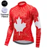 2024 Canada USA Winter Cycling Jersey Fleece Cycling Cycling Cyncling Ciclismo maillot mtb p8