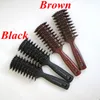 髪の伸びのためのイノシシ毛の毛のブラシ茶色の櫛のブラシプロのヘアコームサロン送料無料