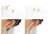 925 Sterling Silver Stud Earrings Fashion Jewelry Little Snowflake Diamond Crystal Elegant Style Earring for Women Girls High Quality 100pcs