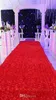 Bröllopsborddekorationer Bakgrund Bröllop Favoriter 3D Rose Petal Carpet Aisle Runner för bröllopsfest dekoration leveranser