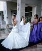 Fit ve Flare Düğün Dressess Mermaid Kristaller Boncuklu Sevgiliye Boyun Çizgisi Straplez Özel Made Gelinlikler Fermuar Geri Bahar