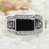 Anelli carini in argento sterling 925 Resina nera e zirconi bianchi Recensioni entusiastiche Noble Generous S--3778 sz# 7 8 9 10 11 Preferito