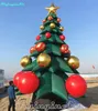 6m alta gigante publicidade inflável modelo de árvore de Natal com ornamentos para exibição de promoção e decoração ao ar livre