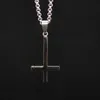 Invertido Cross of St Peter Titanium Aço 316Lstainless Colar de Pingente de Aço Lúcifer Satanás Moda Vintage Punk Jóias