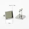 BeadSnice Cufflink Onderdelen met 18mm Square Bezel-instelling voor uw manchetkoppeling Making Brass ID 10040