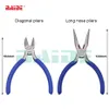 Alicates diagonales multifuncionales de acero 45 #, línea de corte, alicates de punta oblicua, pinza de alambre, alicates de punta larga, herramienta de reparación, 200 unids/lote