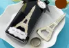 New Creative Novelty Home Party Objekt Eiffeltornet Chrome Bottle Opener Wedding Favors Presentförpackning Gratis frakt