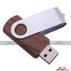 Free Custom Logo100PCS 128MB/256MB/512MB/1GB/2GB/4GB/8GB/16GB Swivel Wood USB Drive 2.0 True Capacity Memory Flash Pendrive Stick