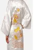 Silk Dragon Robes Chinese Men's Silk Satin Robe Embroider Kimono Bath bathrobe Men Dressing Gown For Men Summer Sleepwear