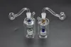 Liten oljebrännare vatten Rigg mini Glas Bongs Glas Bubbler Bong Ask Catcher Rökning Vattenpipor Oljeriggar dutta rigg fågelbur perc