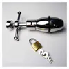 Trillium Metal Steel Anal Lock Anus Spreader Locking Boltプラグデバイス侵入者拡大男性女性用の拡大吸気ビーズ6506556