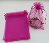 100pcs Rose Red Organza Biżuteria Worki na prezent na wesele Favours Kulki Biżuteria 7x9cm 9x11cm 13 x 18 17x23cm 20x30cm 316187k