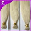 Indian Pre-Bonded I Wskazówka Rozszerzenia Włosów Straight Stick Keratyna Human Fryzury 50g (1 g / Strand) Blondynka # 60