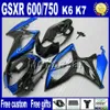 ABS Kit de justo completo para GSX-R 600 750 2006 2007 Suzuki GSXR600 GSXR750 06 07 K6 Brown Fosco Fairings Preto Conjunto FS73