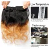 4PCs Ombre Brasilian Body Wave Virgin Human Hair Weave Bundlar 2 Två Tone 1b / 27 # Honey Blonde Ombre Brasilianska Human Hair Extensions