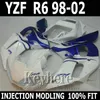 7 Gåvor Injektionsgjutning för Yamaha R6 Fairing Kit 1998 1999 2000 2001 2002 Camel Yellow Blue YZF R6 98-02 Fairings BYT33