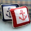 Pillow Case Partihandel-40 * 40cm Medelhavet Rudder Anchor Sailing Boat Canvas Kasta Skyddskontor Hem Leveranser Pillowcase Pads1