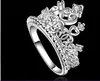 Gratis verzending nieuwe 925 sterling zilveren mode-sieraden hoogwaardige kroonprinses temperament ringen heet verkoop meisje cadeau 1745