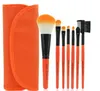 2016 Pincéis de Maquiagem Make Up Brush Set Kits Cílios Blush Pincel Sombra Pincel Esponja Sumudger 7pcs Make Up Tools PU Bag1098606