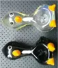 2015 mais recentes canos de vidro Penguin para fumar com animal pato forma colorida design exclusivo curvo tubulação de água preço atacado frete grátis