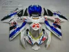 ホットセールフェアリングキット鈴木GSXR750 GSXR600 2008 2009 2009 2010 K8 K9 GSX-R600 / 750 08-10ホワイトブルーダークドッグフェアリングセットR50P