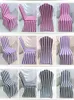 Biały Purple Stripe Print Spandex Bankiet Krzesełka Pokrywa z bezpłatną wysyłką na wesele, impreza, dekoracja hotelu