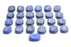 25 pièces Lapis naturel lazuli Crystal Reiki guérison Palm Palm Stones Gravé Pagan Lettrage Wiccan Rune Stones Set avec un Fre7690026