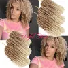Kurze 8-Zoll-Mali-Bob-Marlybob-Malibob-Synthetik-Häkelhaarverlängerungen, 3 Stück/Set Häkelzöpfe für schwarze Frauen, verworrenes lockiges Marlybob-Haar