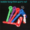 wholesale pots pipes à main marteau 6 trous silicone percolateur barboteur pipe à eau verre fumer tabac bongs capiteux bécher plates-formes pétrolières