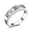 Free Shipping New 925 Sterling Silver fashion jewelry Eternal Oath Purple Diamond With Pave zircon ring hot sell girl gift 1715