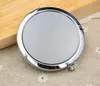 Nouveau miroir de poche argent miroirs compacts vierges idéal pour bricolage miroir de maquillage cosmétique cadeau de fête de mariage # sl1142