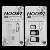 4 in 1 NOSY NANO SIM-kaartadapter Sets Micro Standaard SIM-kaart Tools SIM-kaart PIN Androidiphone met DOWERSBOX 1000PCS