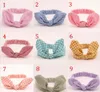 Baby toddler tjej spädbarn nyfödd barn bowknot hairband turban kanin öra huvudband huvudbanor hårband hårband tillbehör