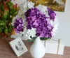Schöne 20 p Silk Künstliche Hortensie Nadelkissen Laurustinus Blume Einzelschaft pro Bush Hochzeit Home Party Dekorative Blumen