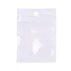 Wholesale 2000pcs/lot clear+white plastic Zipper Retail package bag For Data cable car charger Cell Phone Accessories Packing bag