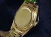 Luxury Fashion WATCHES Top Quality 18k Yellow Gold Diamond Dial & Bezel 18038 Watch Automatic Men's Watch woman Wristwatch