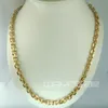 Collar de cadena de oro amarillo de 18 quilates y 18 quilates para hombre de 6 mm de ancho 50 60 70 80 de longitud N248