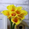 Nya Calla Lilly falska blommor Silkplast Artificial Lily Bouquets för brudbröllop Bukett Hemdekoration Fake Flowers 8 Color7787313