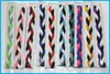 100 stks 3 strengen gevlochten mini hoofdband voor yoga run dance workout cheerleader school kleuren haarband