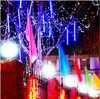 Großhandel Weihnachten Meteor Lichter Außendekoration wasserdicht blau weiß RGB Schneefall Regen LED Dusche Lichtröhren EU US UK AU Stecker