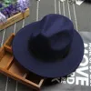 Entier-2019 à la mode nouveau Vintage femmes hommes Fedora feutre chapeau dames disquette à large bord laine feutre Fedora Cloche chapeau Chapeu Fedor261J