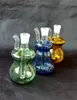 Frete grátis por atacado ----- Mini colorido de vidro hookah / bongo de vidro, alta de 8 cm, acessórios de presente, cor de entrega aleatória