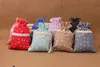 New Designs Cheap Lace splicing Jewelry Gift Bags Ethnic Small Drawstring Cotton Packaging Pouches 50pcs/lot mix color Free shipping