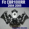 Injektionsform Bodywork Fairings för Honda CBR1000RR 04 05 Svart Sevenstars 1000 RR 2004 2005 Freeship Fairing Kit KA71