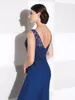 Koronki Royal Blue Mom's Spodnie Garnitury Piżama Scoop Neck Lady Kobiety Prom Garnitury z długą kurtką Dama Suknie Wieczorowe D118