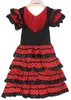 Bébé filles robe polyester matériel bébé fille robes de flamenco trois couleurs et haute qualité robe de danse flamenco espagnole PT004