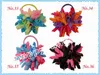 500pcs Girl 3.5" bows flower O A-korker Ponytail holders Corker curly ribbons streamers baby hair bows with elastic hair rope headband PD006