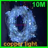 Cena fabryczna 10m 100 światła 10m wakacje LED Copper String Light Decoration Fairy Light z drutem miedzianym + 12V 2A Zasilanie