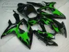 Hot bodywork fairings set for SUZUKI GSXR600 GSXR750 2006 2007 K6 green flames in black ABS fairing kit GSX-R600/750 06 07 Z83B