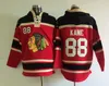 Patrick Kane Hoodie 88 Chicago Blackhawks Hoody Red Green Black Green Kane Old Time TröjorHirt Pullover Ishockey Hooded